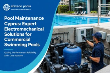 Professional pool maintenance services in Cyprus for reliable swimming pool systems.