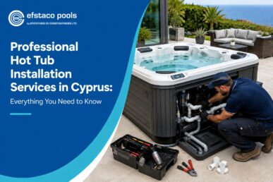Professional hot tub installation services in Cyprus for reliable, high-quality spa and hot tub systems.